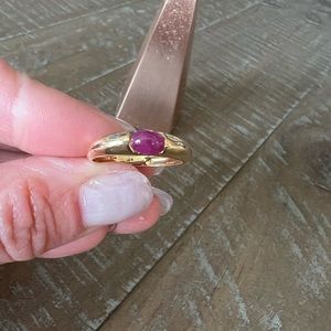 14k yellow gold ring with stone